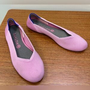 Rothy’s The Flat in Begonia Pink Classic Round Toe Ballet Shoe Size 10.5